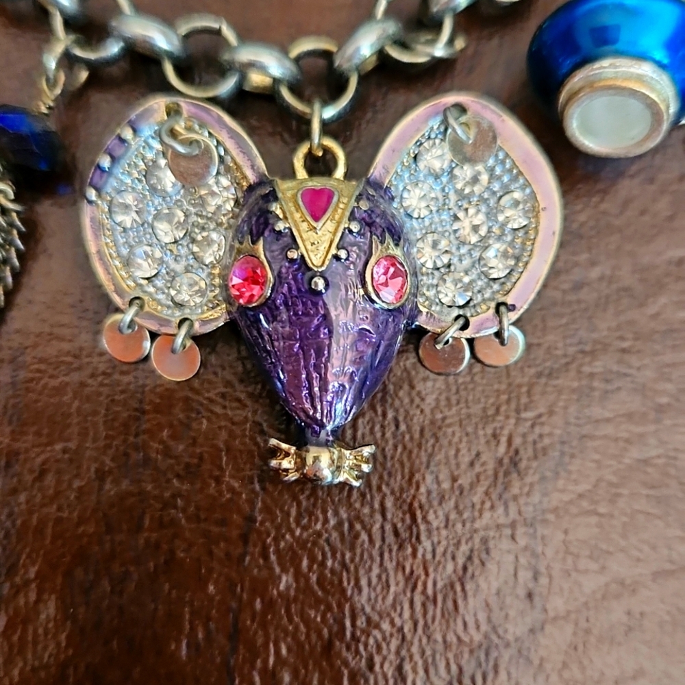 Betsey Johnson Mouse/Tea Party Necklace - Picture 4 of 5